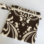 Hanky bag - chocolate wallpaper