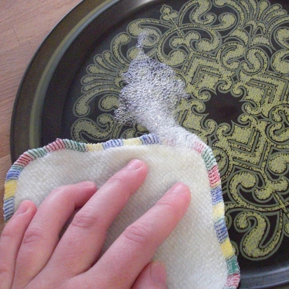 Three 5x5 hemp dishcloths