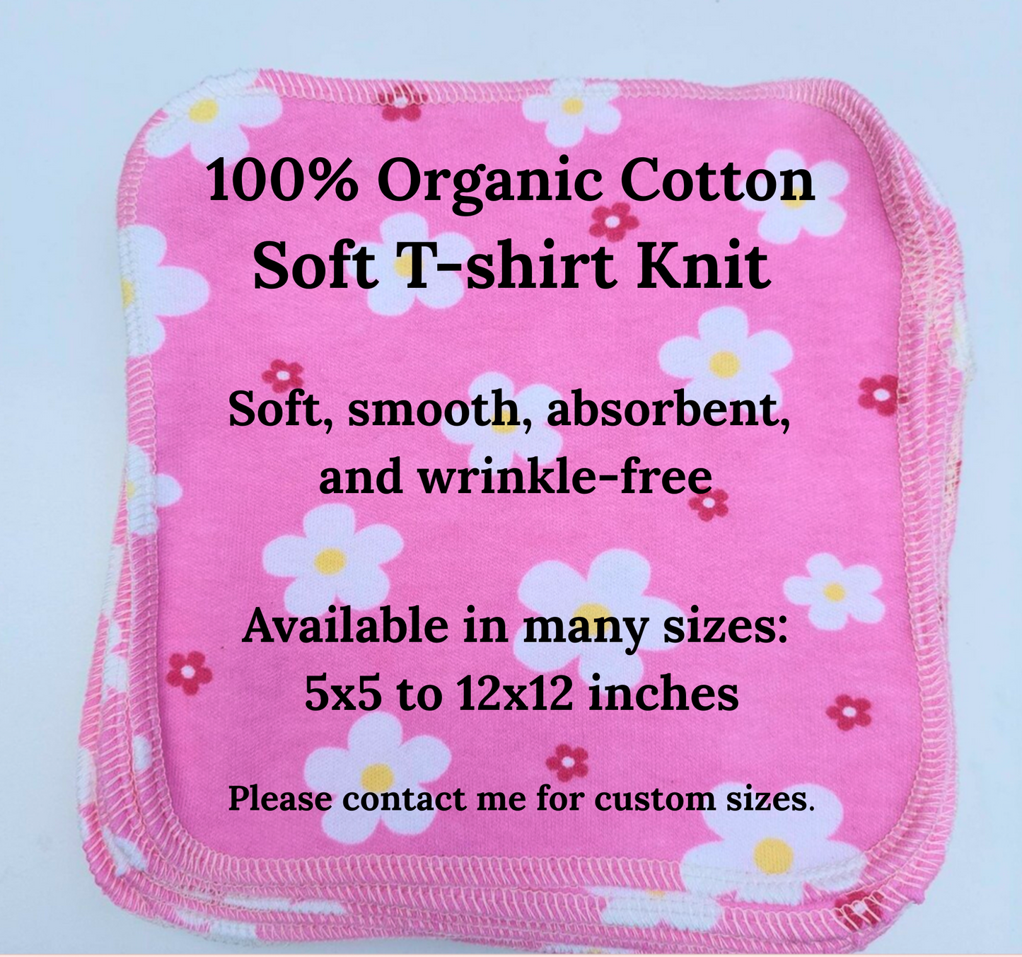 Pink Daisies Organic Cotton Hankies