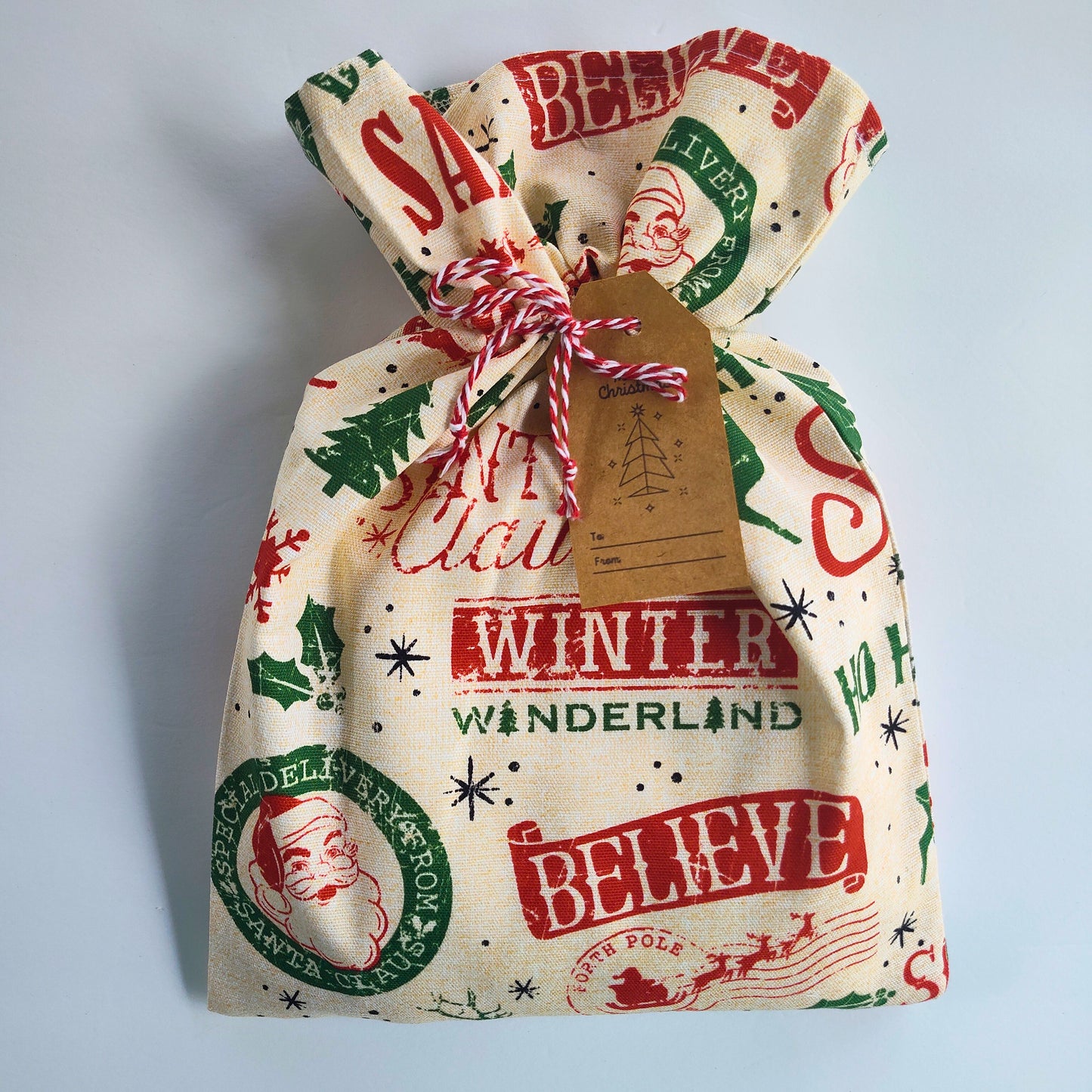 Cotton Gift Bag - Believe in Christmas
