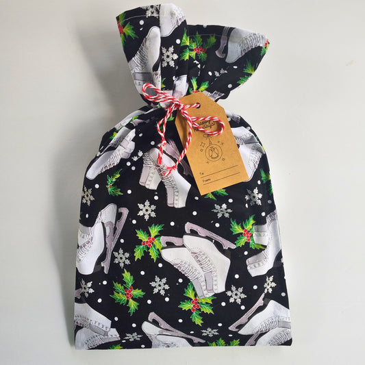 Cotton Gift Bag - Ice Skates