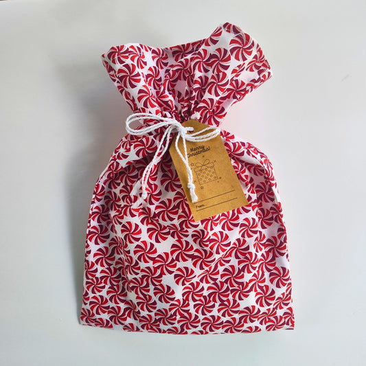 Cotton Gift Bag - Peppermint Candy