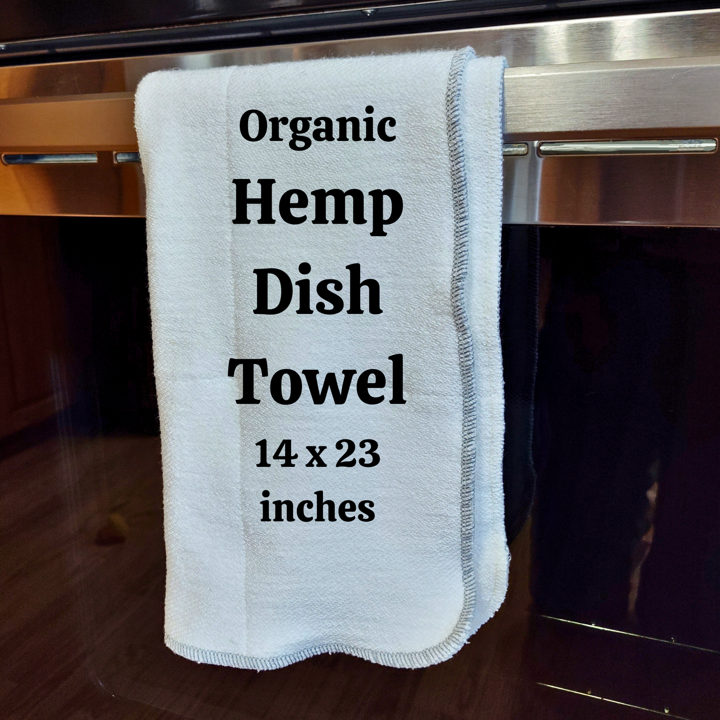 Hemp Dish Towel - Hand Towel - anti-mildew - hemp/cotton or hemp/bamboo - Super thick absorbent - 14x23 inches - Two layers quilted together