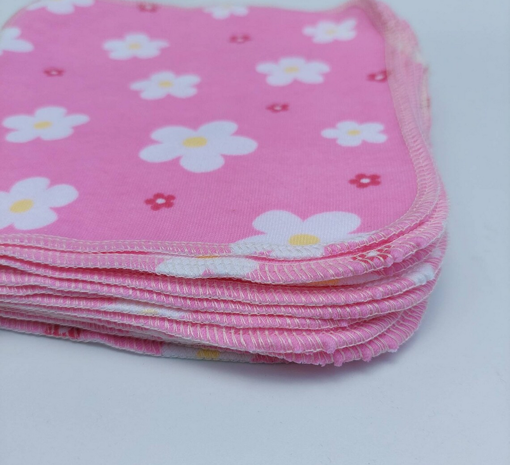 Pink Daisies Organic Cotton Hankies