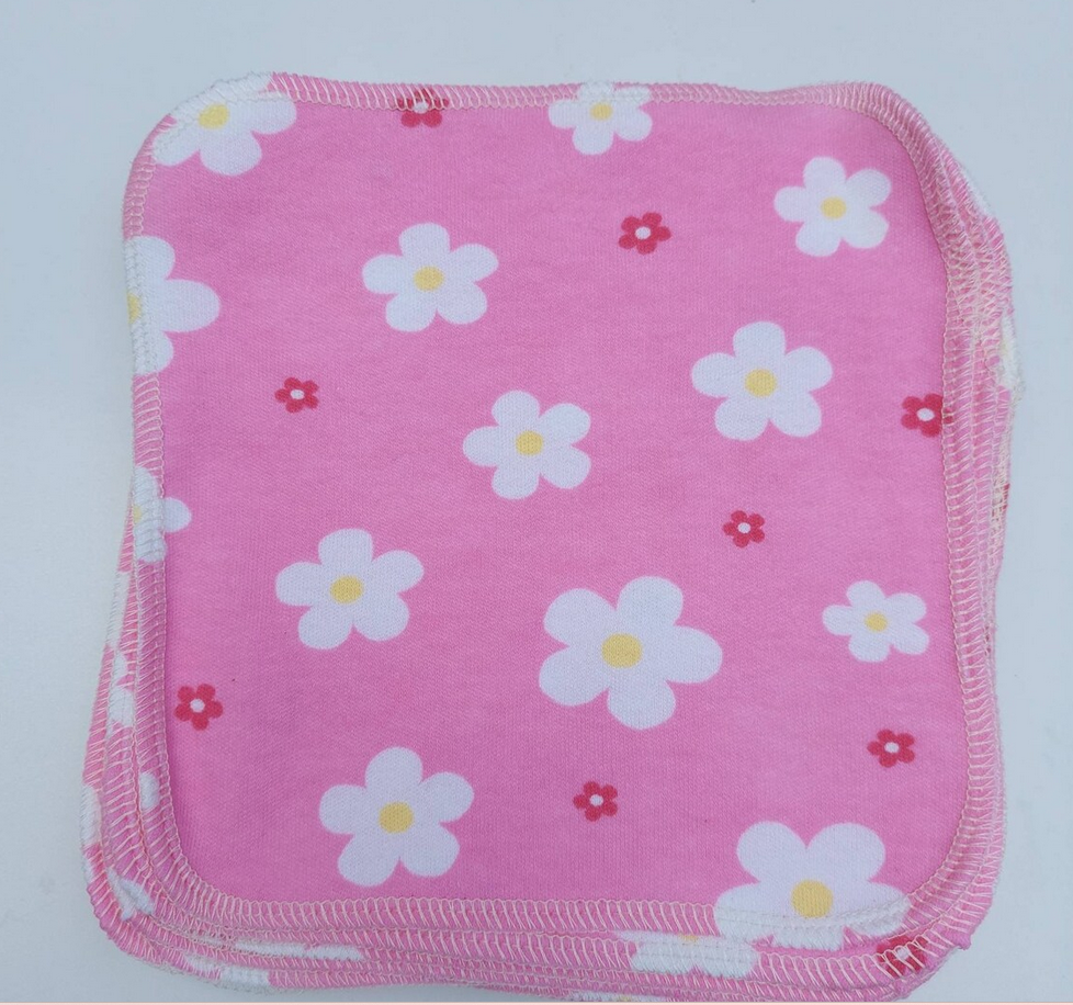 Pink Daisies Organic Cotton Hankies