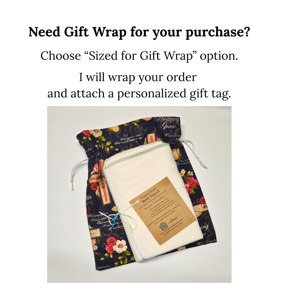 Cotton Gift Bag - Amazing Grace