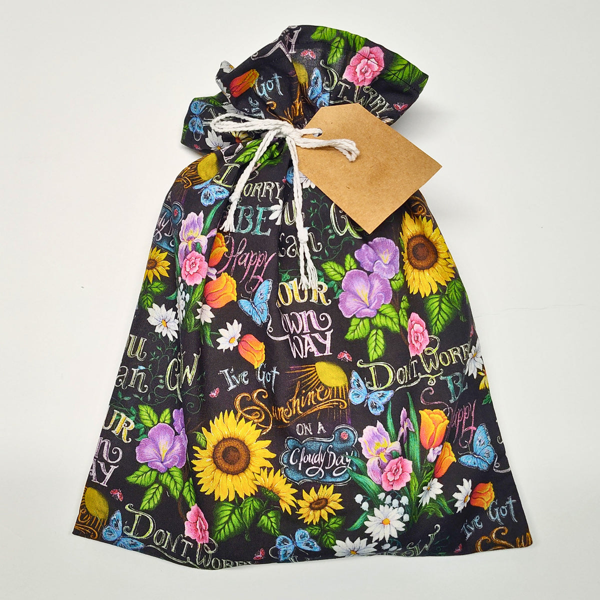 Cotton Gift Bag - Don't Worry Be Happy