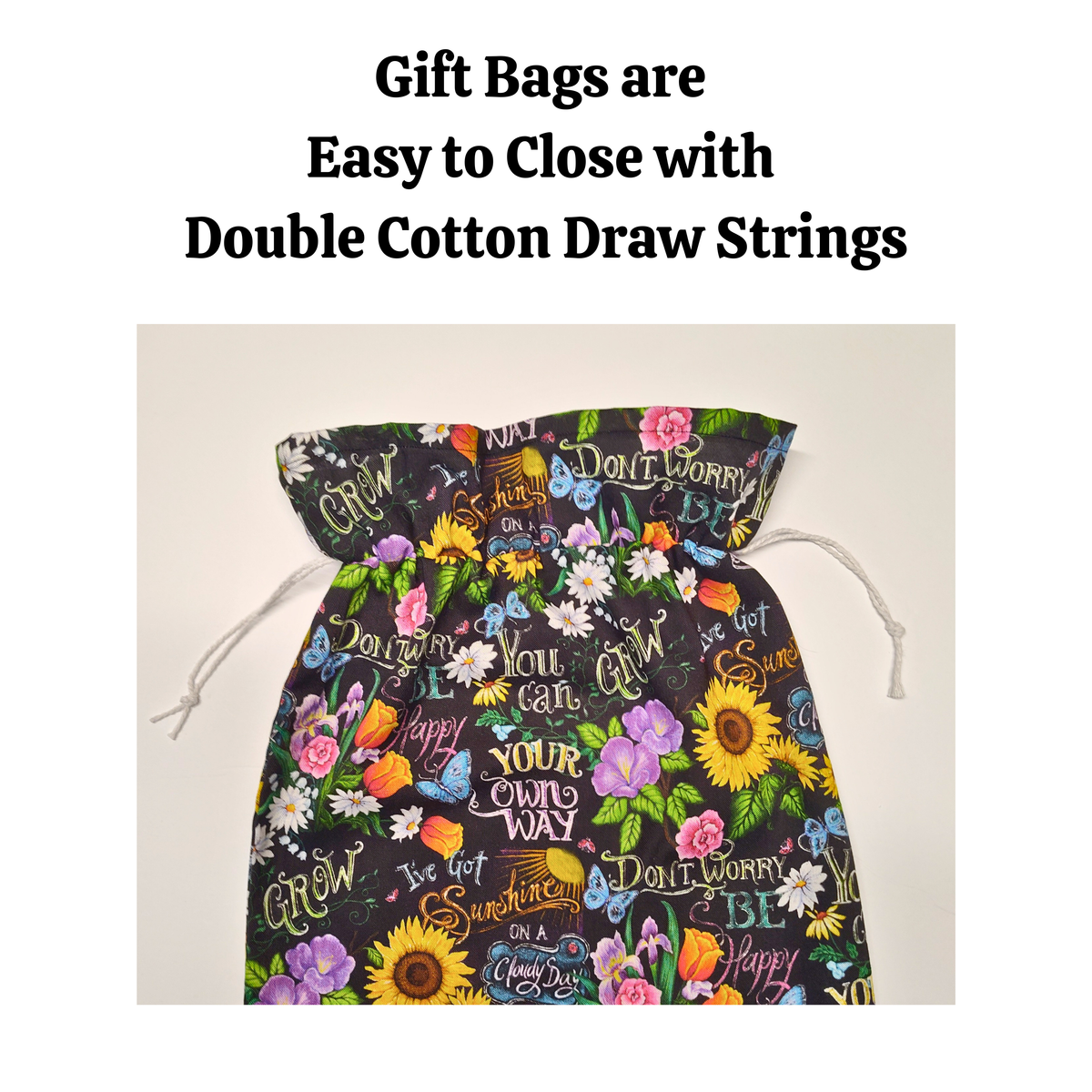 Cotton Gift Bag - Don't Worry Be Happy