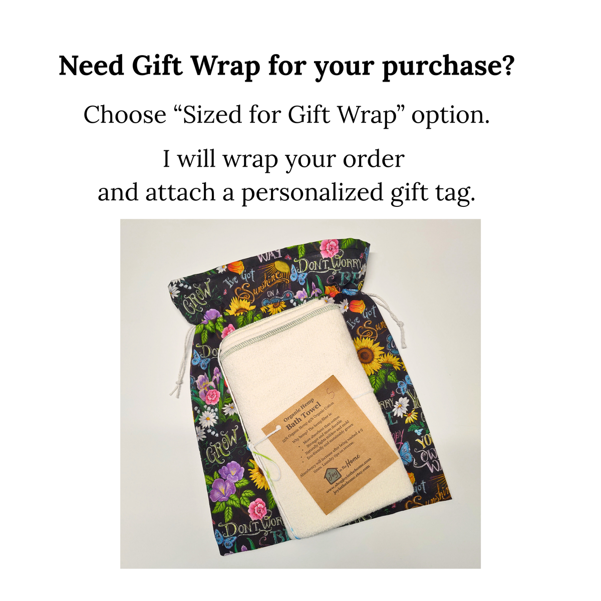 Cotton Gift Bag - Don't Worry Be Happy