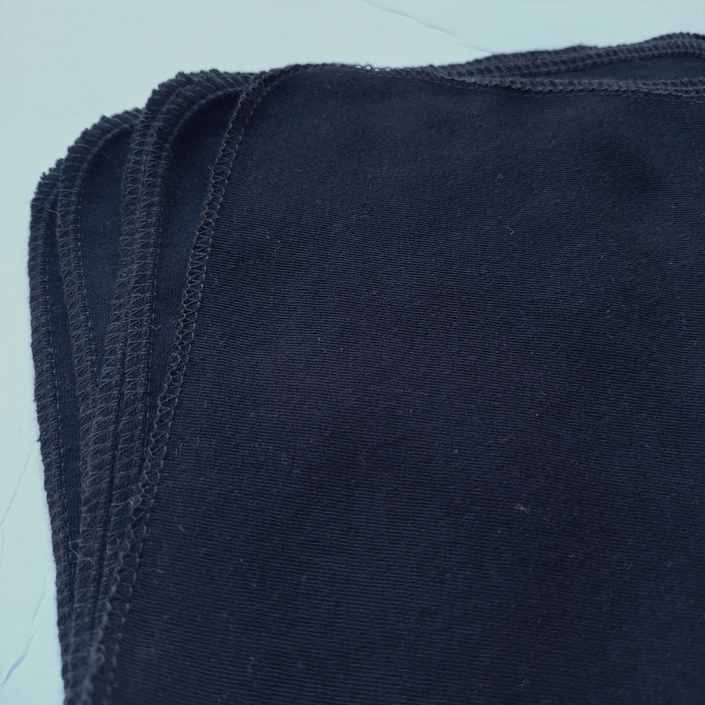 Organic Cotton Hankies, Black, Single Ply