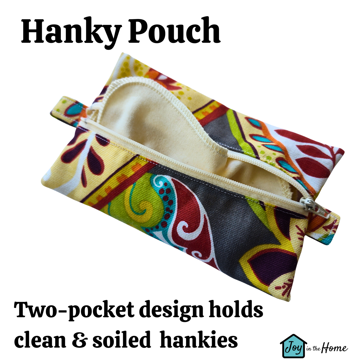 Travel Hanky Pouch - Bold Paisley