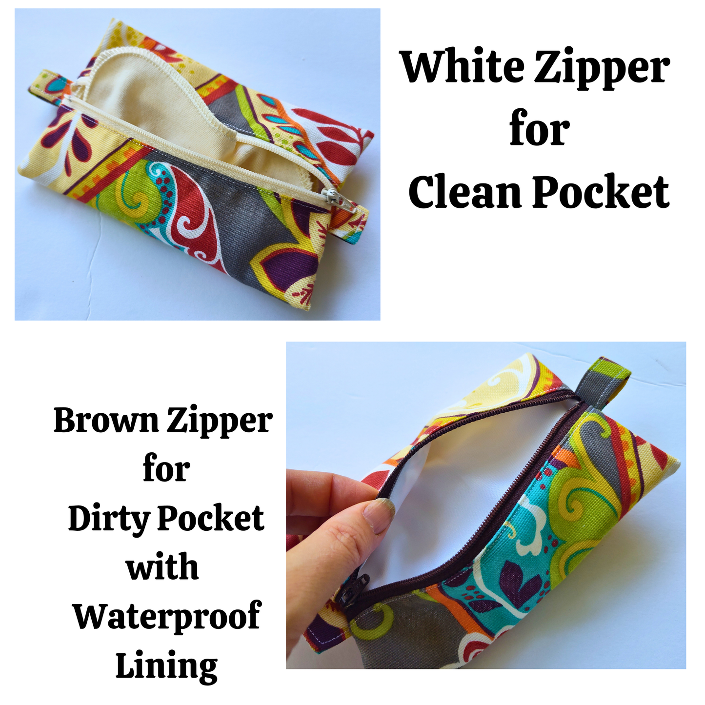 Travel Hanky Pouch - Bold Paisley