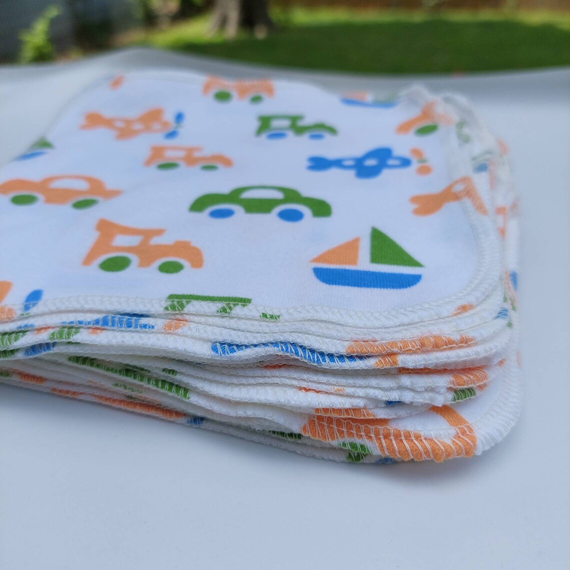 Organic Cotton Hankies - cars, trains, boats, & planes