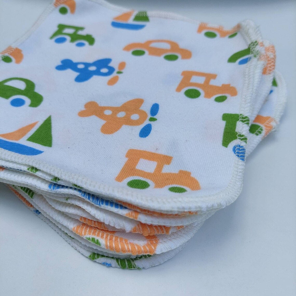 Organic Cotton Hankies - cars, trains, boats, & planes