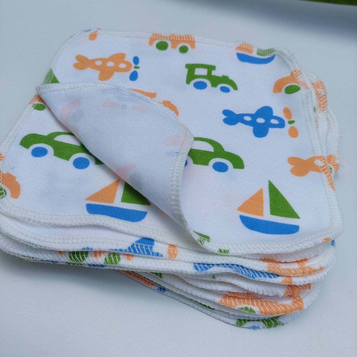 Organic Cotton Hankies - cars, trains, boats, & planes