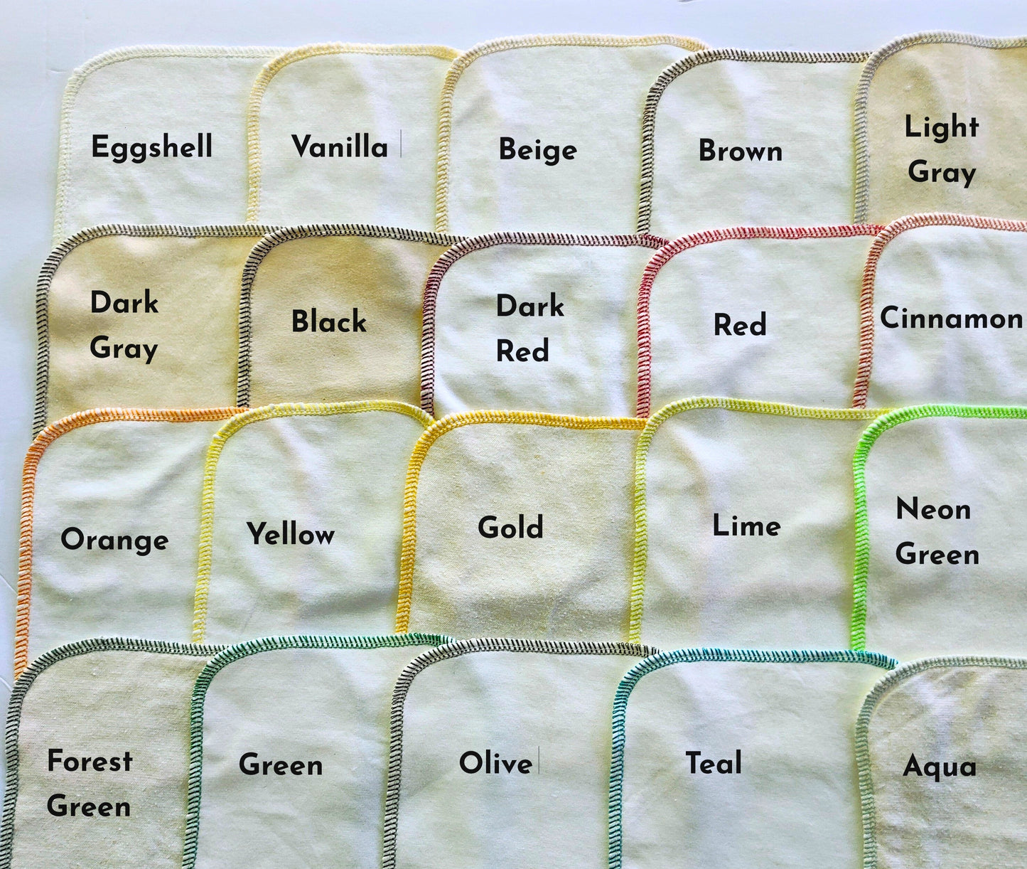 Thin, soft organic cotton hankies, natural color, Soft T-shirt fabric, Super soft absorbent non wrinkle handkerchiefs,  Embroidery extra