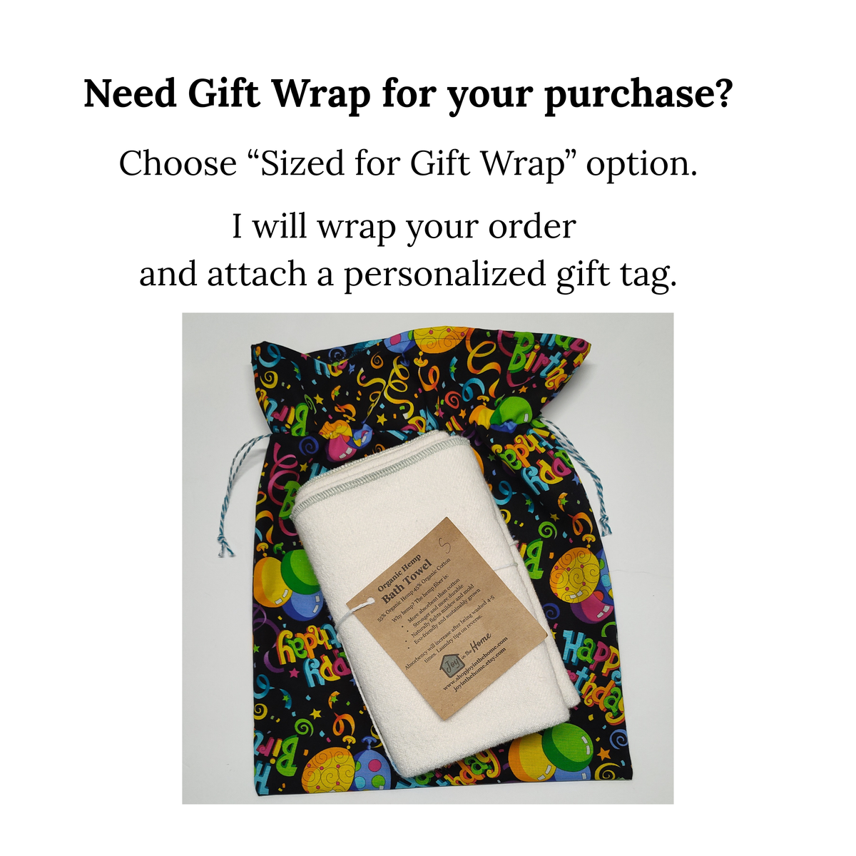 Cotton Gift Bag - Happy BIrthday