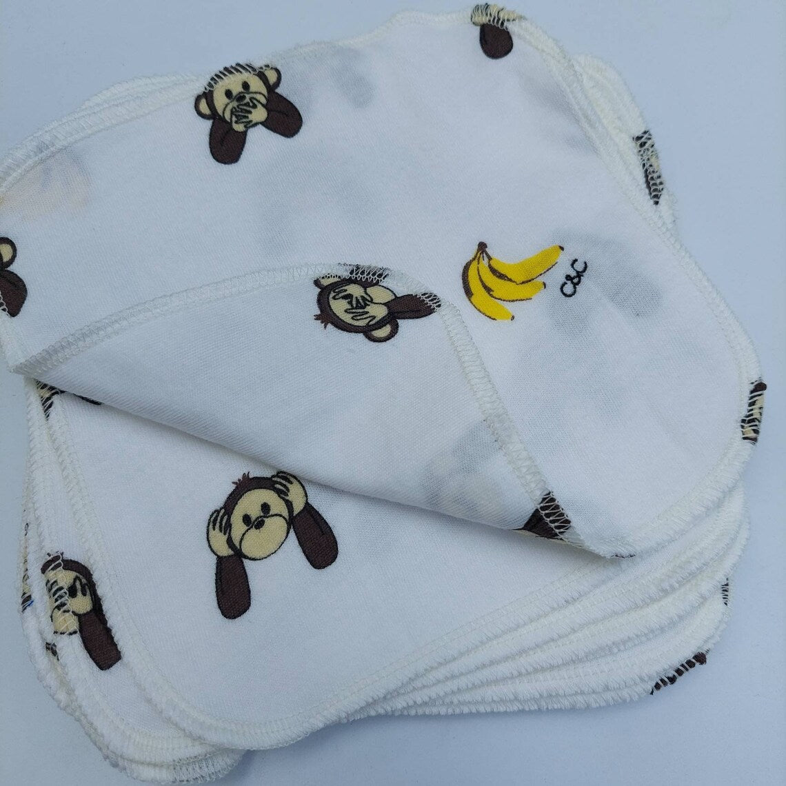 Soft Cotton Hankies - Monkeys and Bananas
