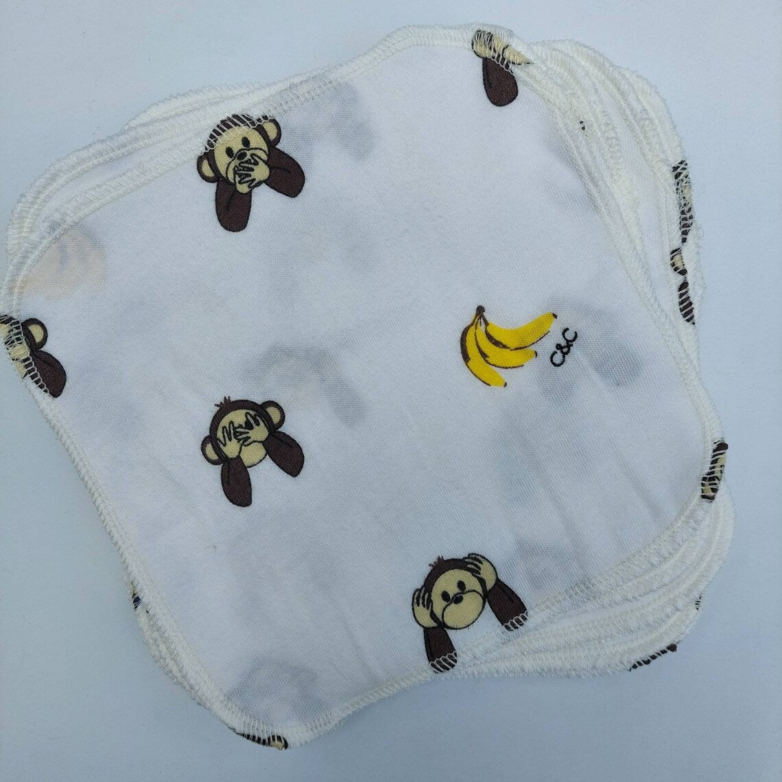 Soft Cotton Hankies - Monkeys and Bananas