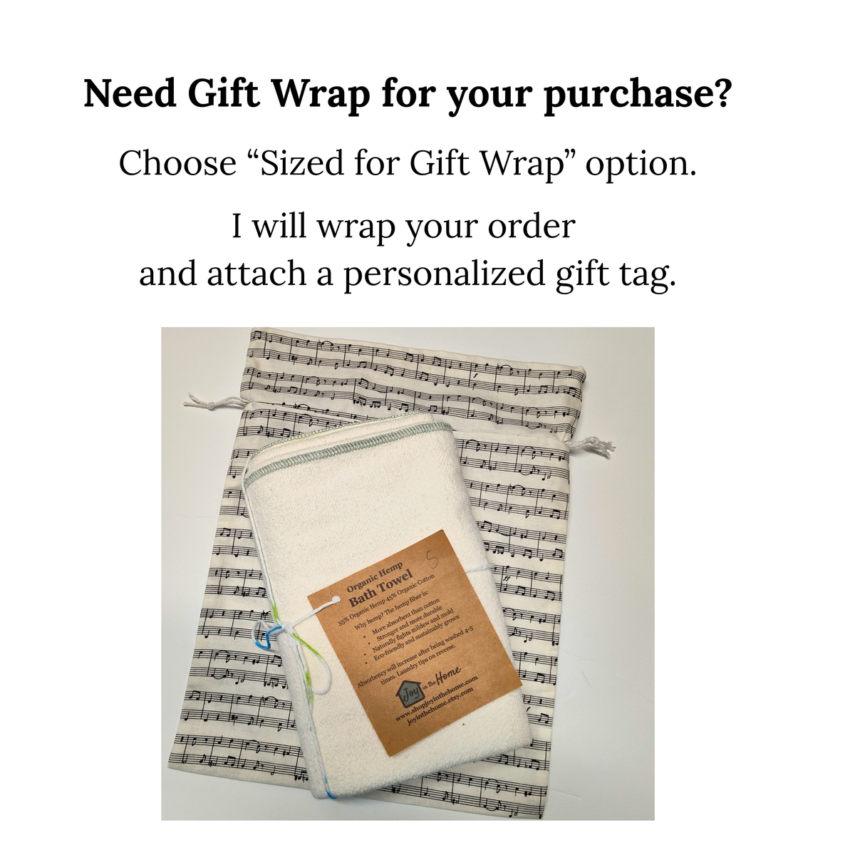 Cotton Gift Bag - Sheet Music