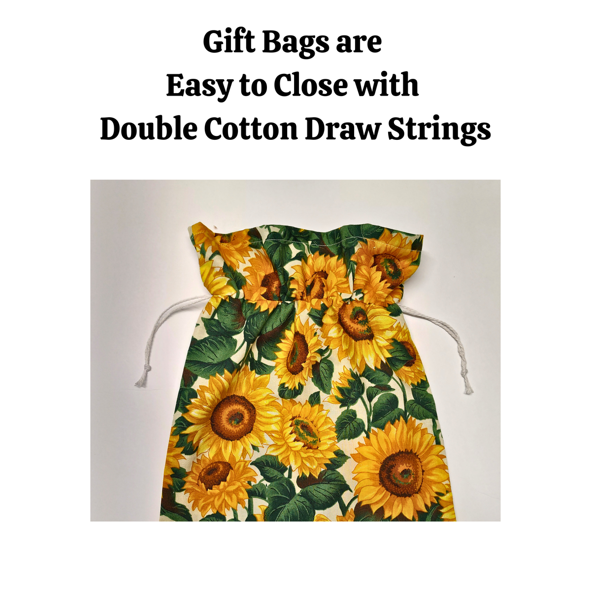 Cotton Gift Bag - Sunflowers