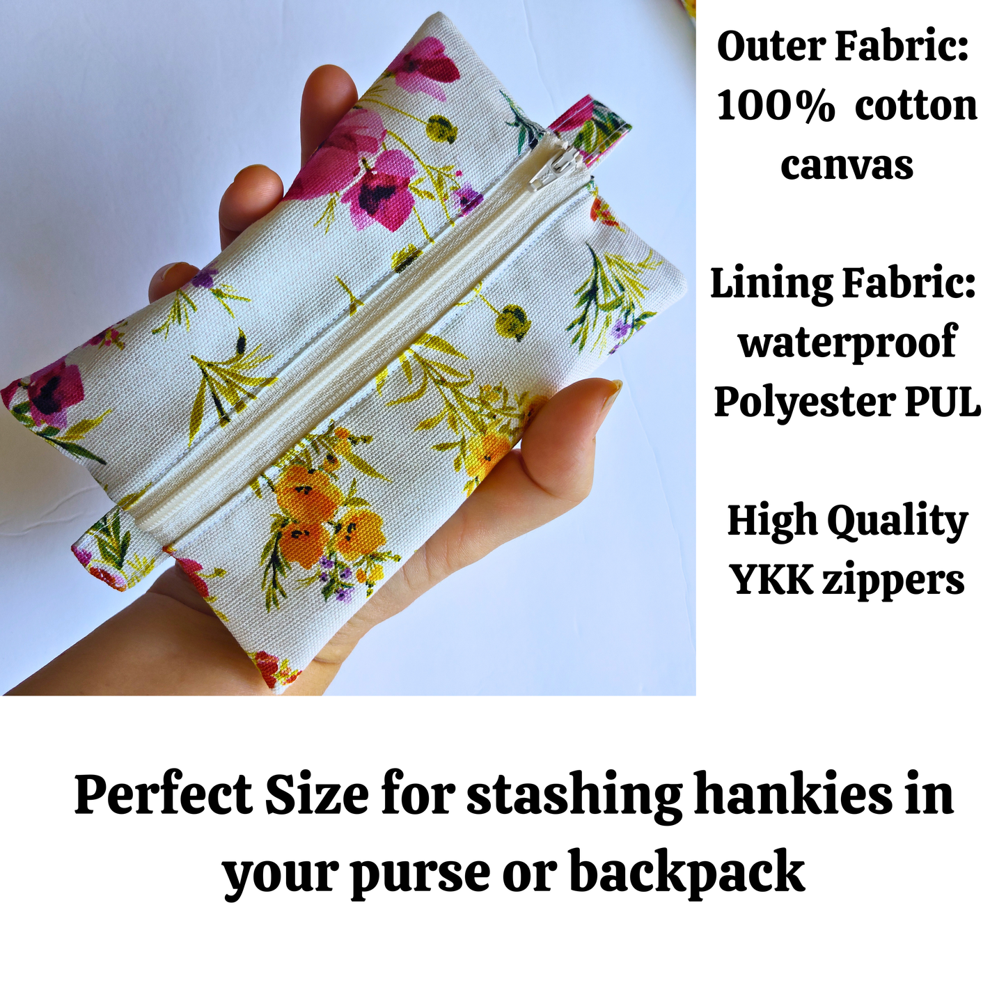 Travel Hanky Pouch - Wildflowers