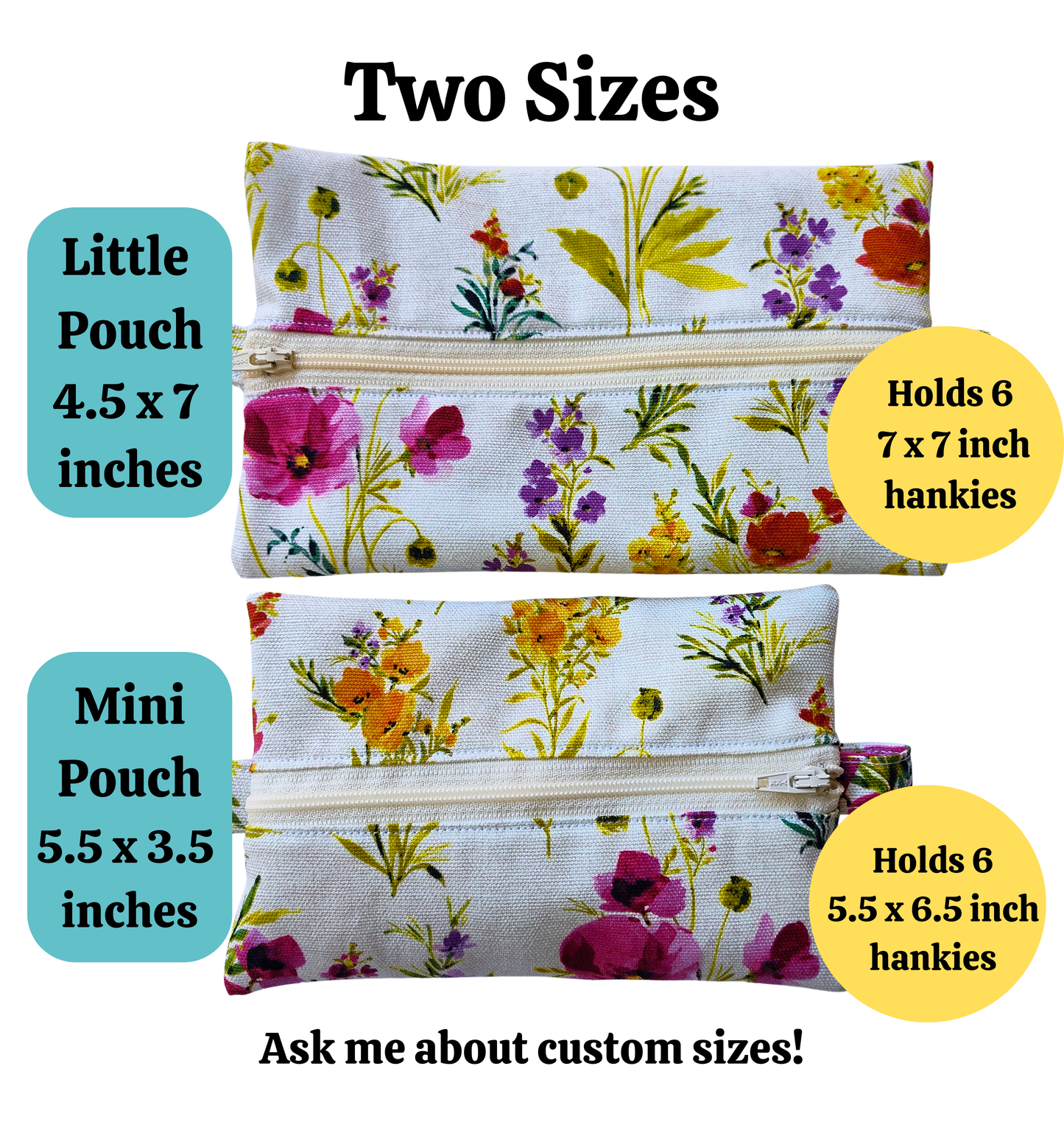 Travel Hanky Pouch - Wildflowers