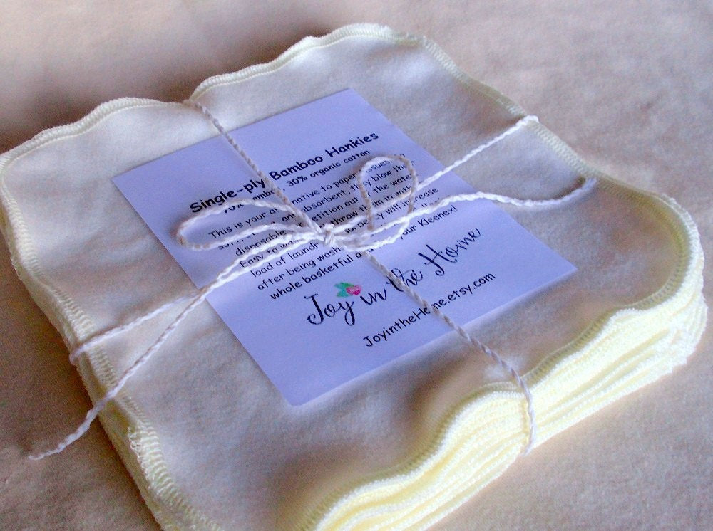 Thin little bamboo hankies
